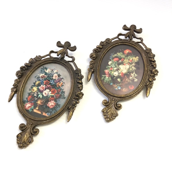 Italian Floral Frames Vintage Decor